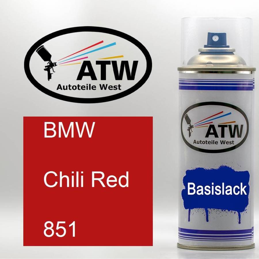 BMW, Chili Red, 851: 400ml Sprühdose, von ATW Autoteile West.